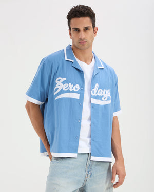 Blue Seersucker Shirt