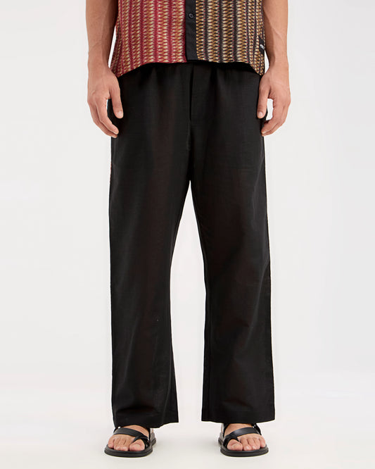 BLACK LINEN PANTS