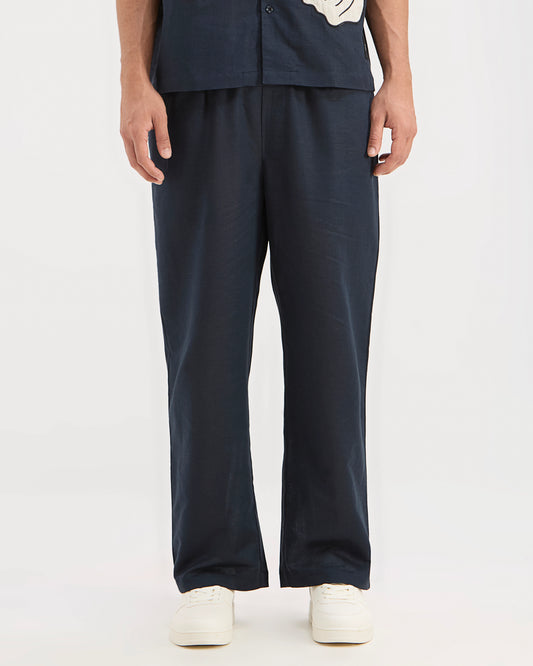 NAVY LINEN PANTS