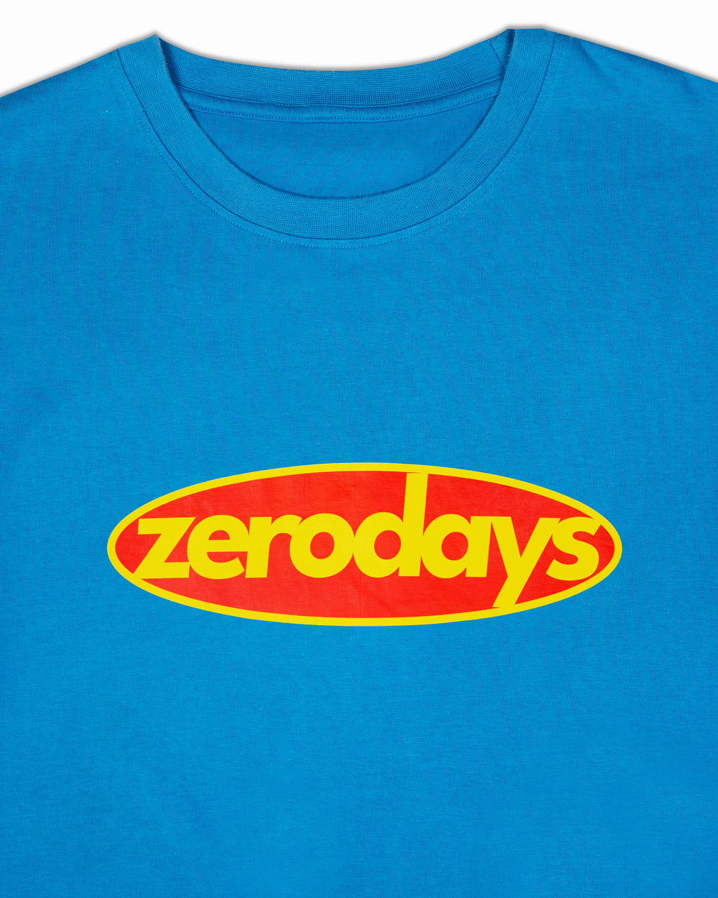 A closer look at the Zerodays motif at the front of the tee. 